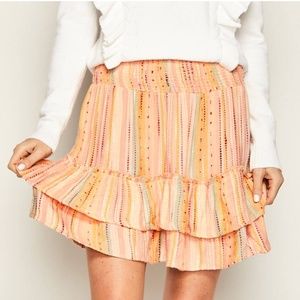 THML Multicolor Striped Mini Skirt